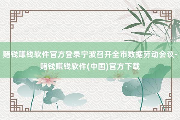 赌钱赚钱软件官方登录宁波召开全市数据劳动会议-赌钱赚钱软件(中国)官方下载