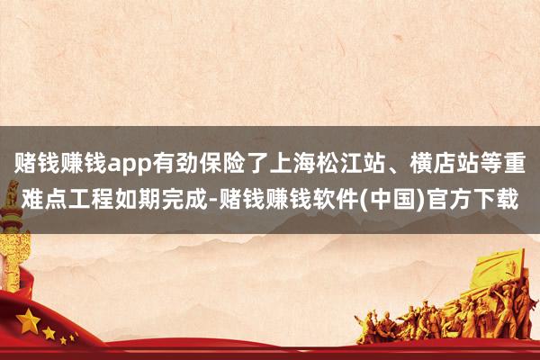 赌钱赚钱app有劲保险了上海松江站、横店站等重难点工程如期完成-赌钱赚钱软件(中国)官方下载