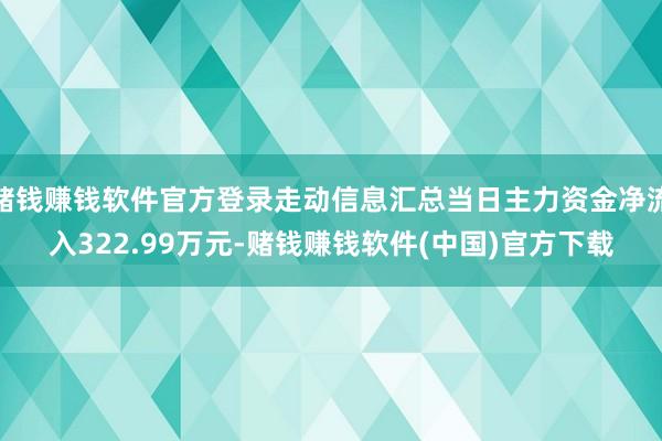 赌钱赚钱软件官方登录走动信息汇总当日主力资金净流入322.99万元-赌钱赚钱软件(中国)官方下载